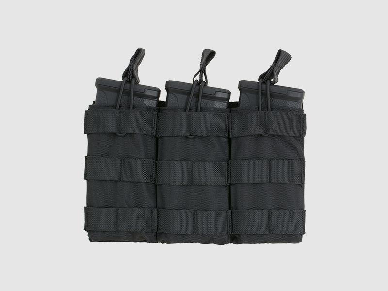 Modular Open Top Triple Mag Pouch For 5.56 - Black [8FIELDS]