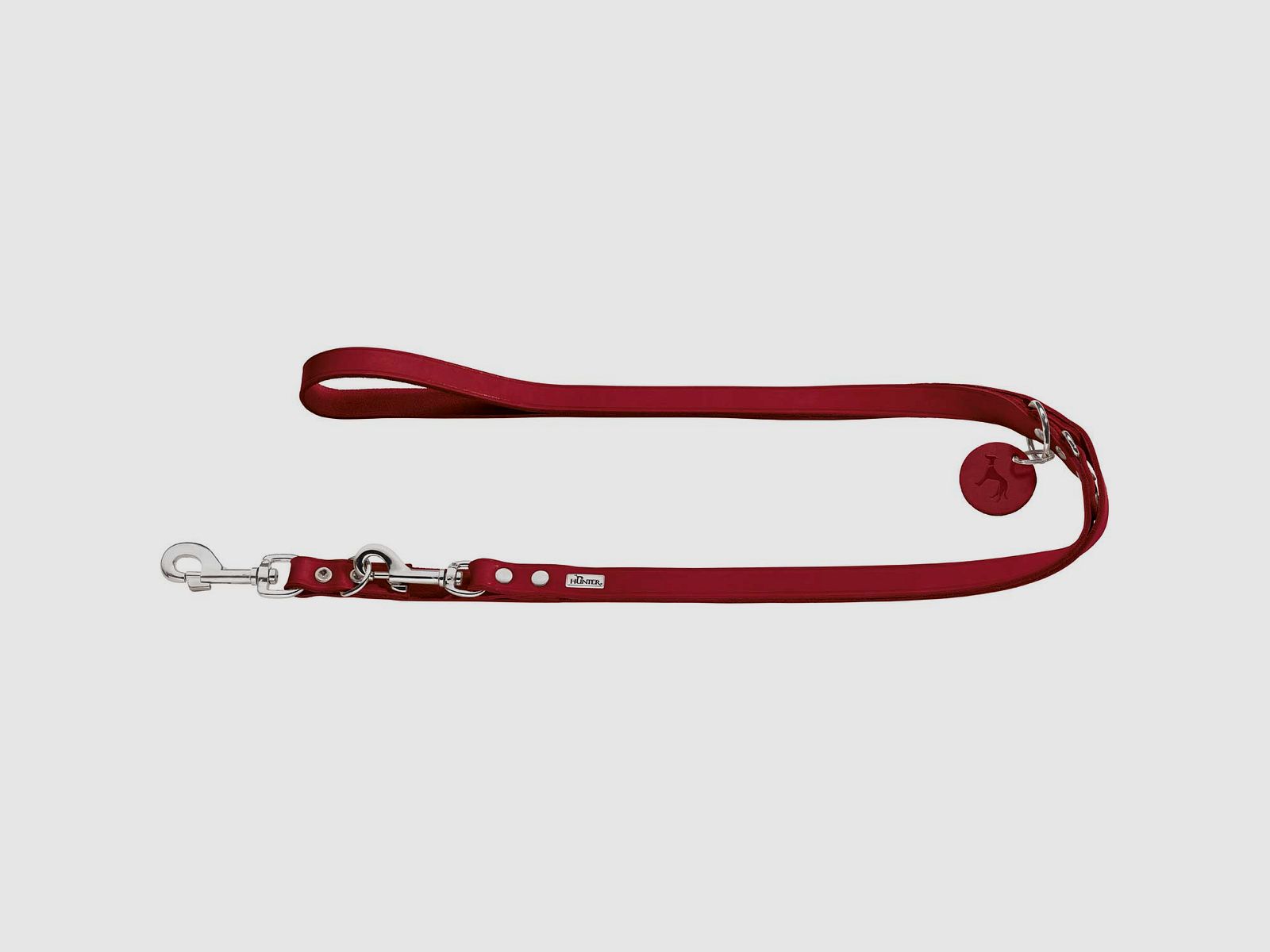 Hunter adjustable dog leash leather