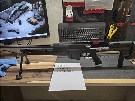 S&T PGM Mini-Hecate 6mm BB Airsoft Gas-Repertiergewehr inkl. Zweibein und Koffer