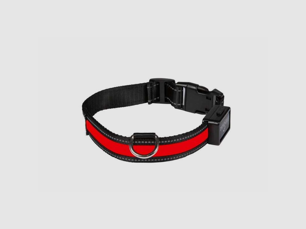 EYENIMAL Light Collar USB wiederaufladbar - rotes Halsband - M - 45-55 cm, Bild 1 von 3
