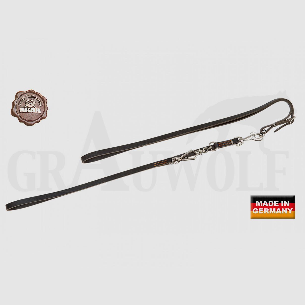 AKAH Special Shoulder Leash Dog Leash Saddle Leather Brown