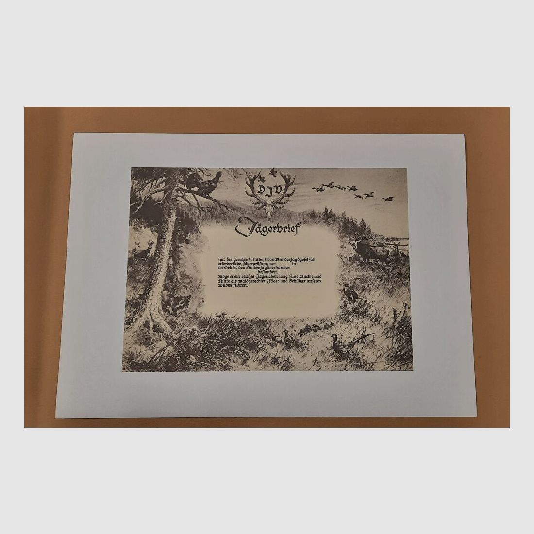 Jewelry certificate Hunter's certificate document