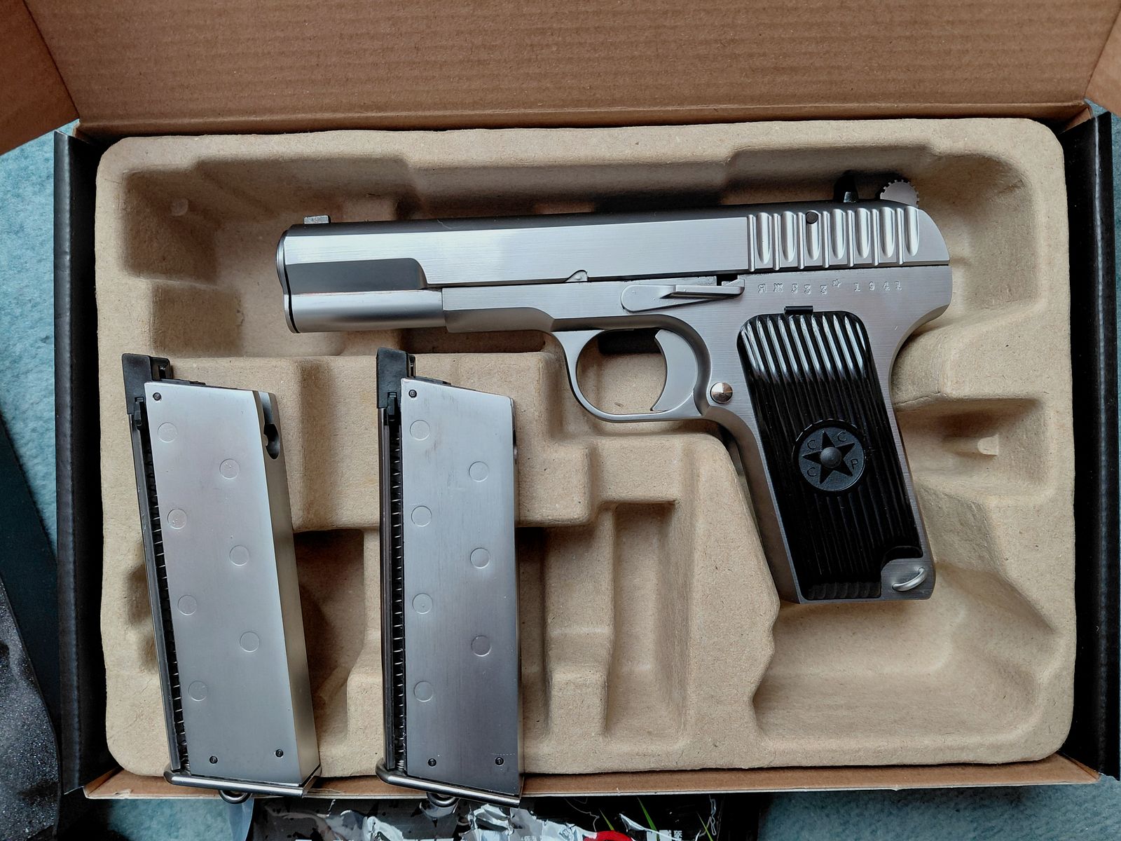 Softair-SET TT-33 Vollmetall 6mm BB (Sowjetunion, UdSSR, Sowjet, Tokarev, CCCP)