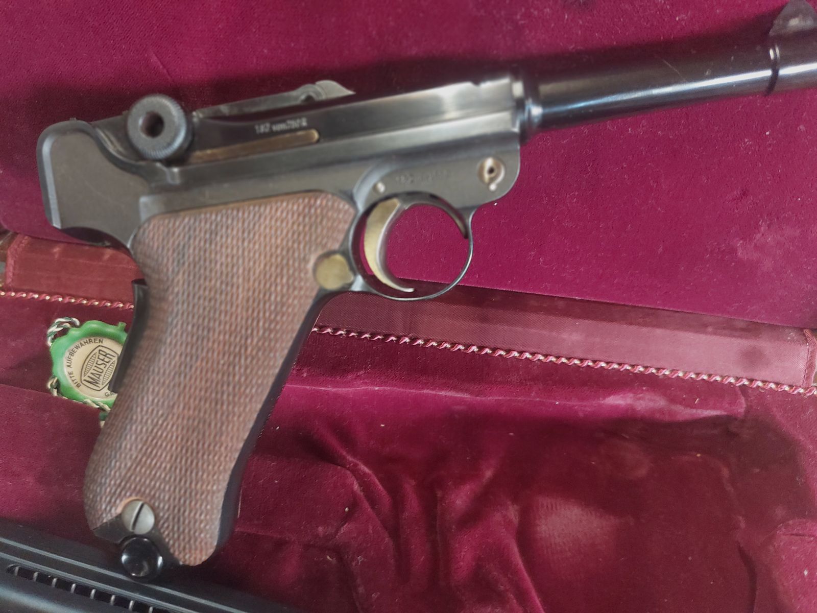 Mauser 08, model specjalny 70-lecia Parabellum, Cesarstwo, z złotymi wstawkami