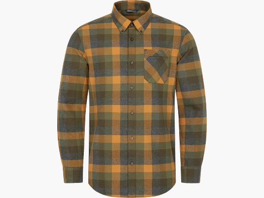 Marvin Flanell Hemd Herren Grün/Orange Kariert XXL
