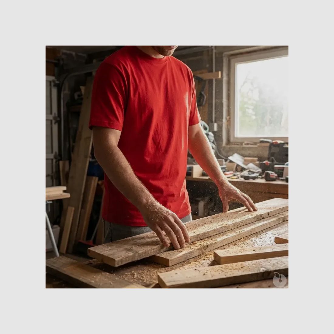 T-Shirt mit kurzen Ärmeln Herock® für Herren aus roter Baumwolle - Rundhalsausschnitt 190g/m², Bild 3 von 10