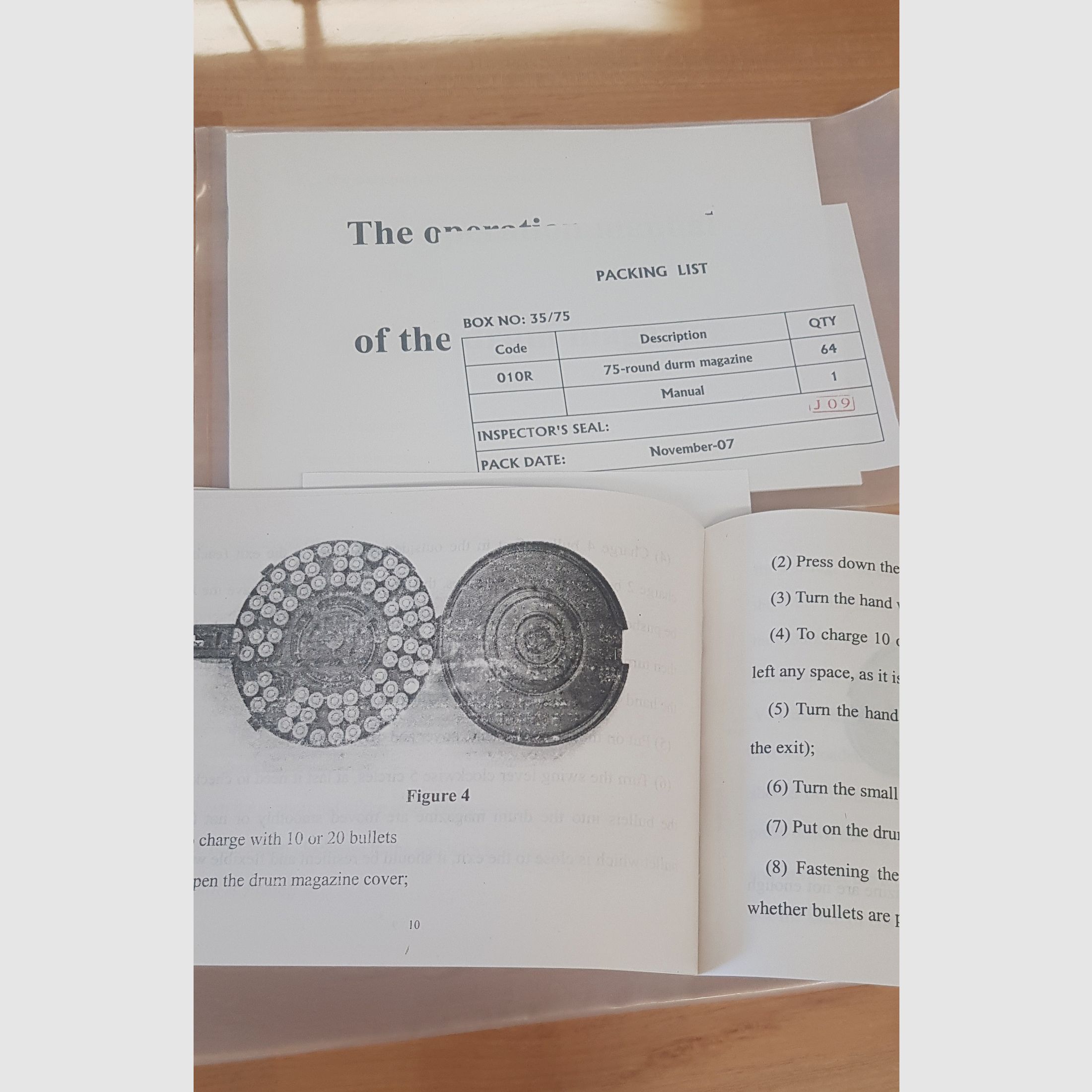NVA GDR Russian GST Original manual AK47 for machine gun 75 round drum magazine Drum magazine WK2 Description operating instructions KK rifle see description. Price from