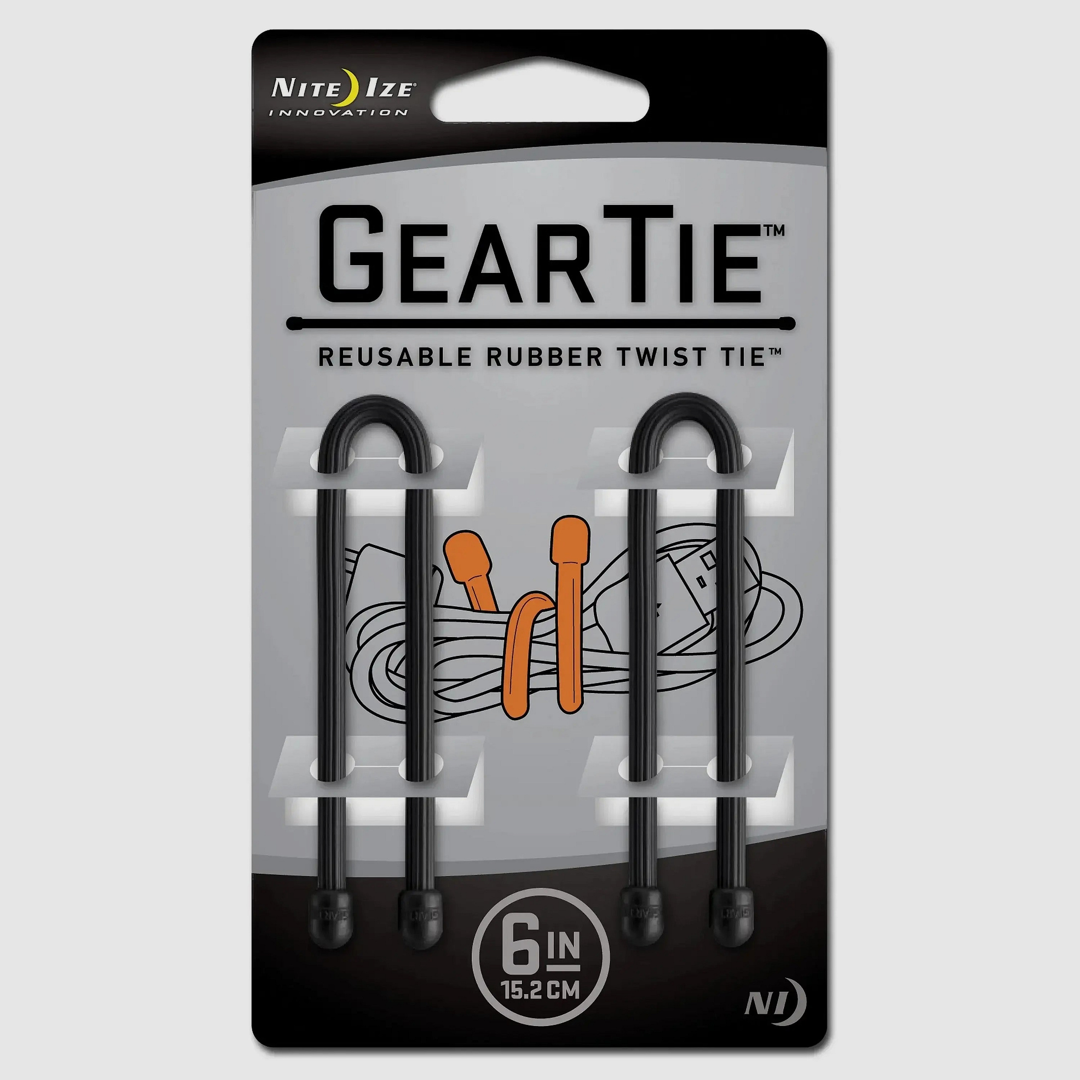 Nite Ize Nite Ize Gear Tie Original Gr.6 negro 2-pack