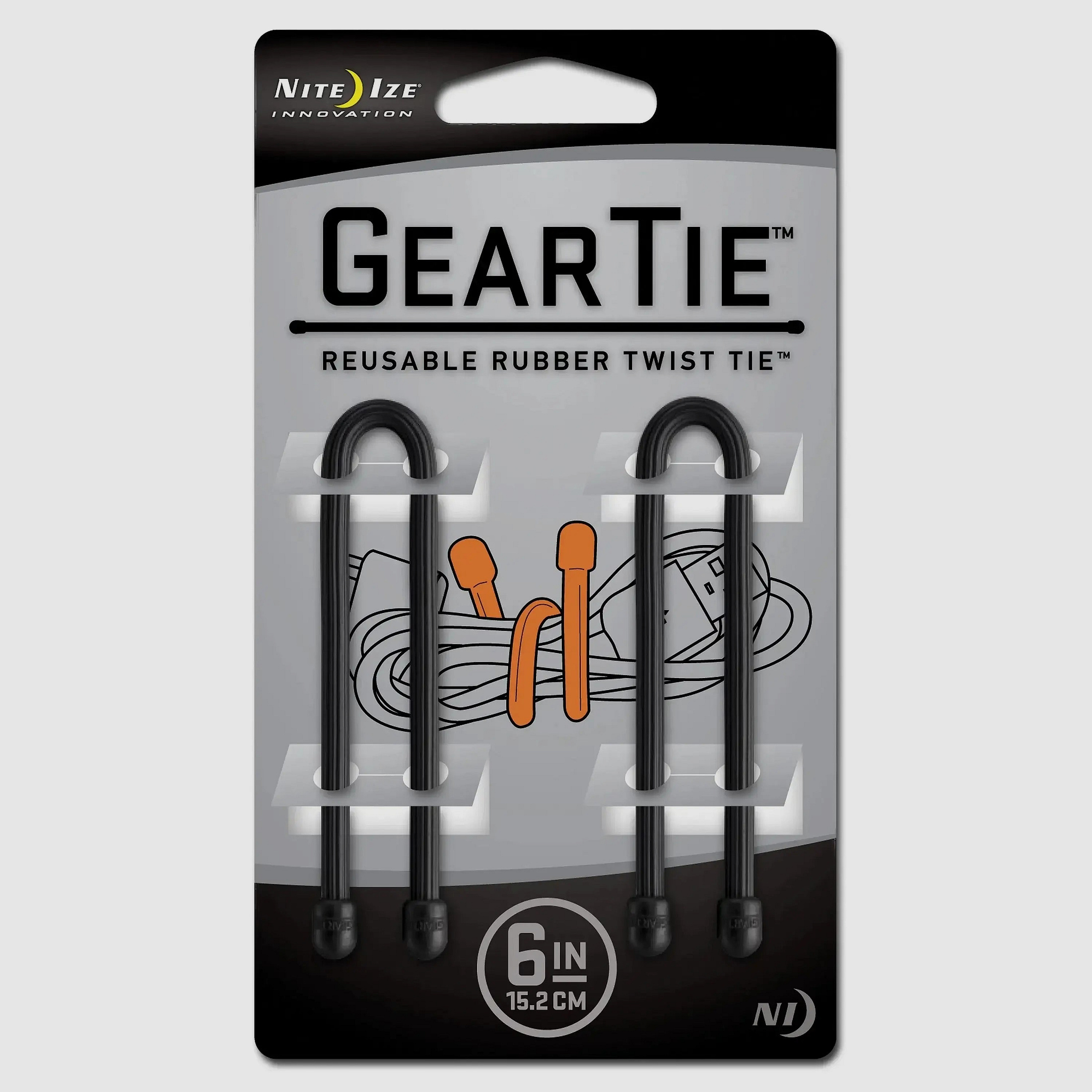 Nite Ize Nite Ize Gear Tie Original Gr.6 noir 2-pack