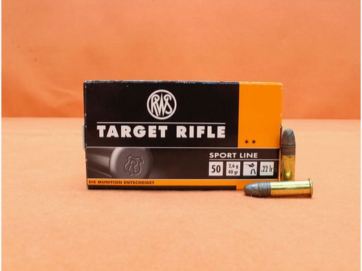 RWS cartridge .22lr RWS 40grs LRN (2132478) pack of 50 cartridges "Target Rifle"/ 2.6g lead round nose