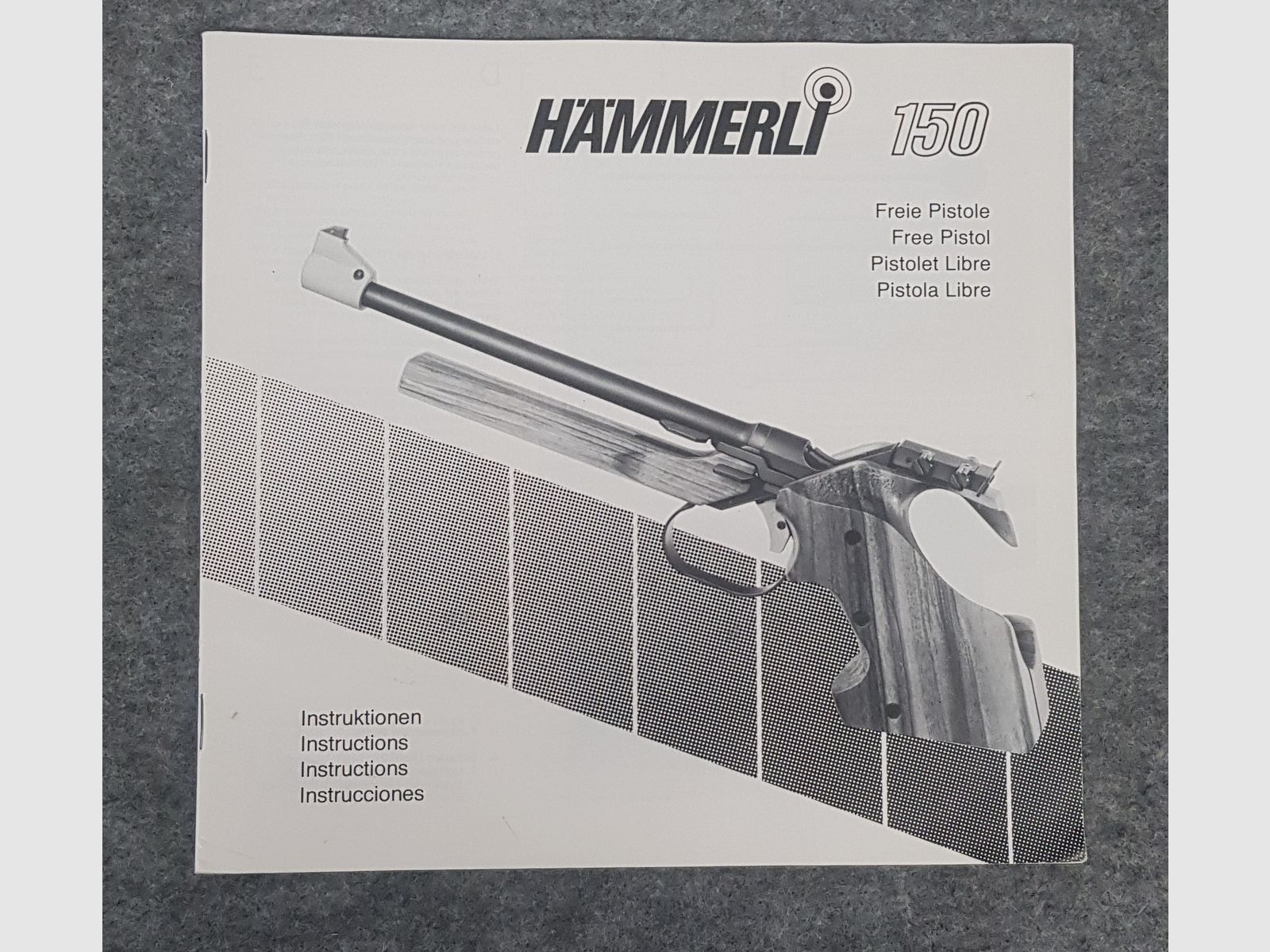 Hämmerli  Mod. 150  208  215  280  Beschreibung Bedienungsanleitung Luftpistole Luftgewehr KK Gewehr Co2 Pistole siehe Beschreibung. Preis ab