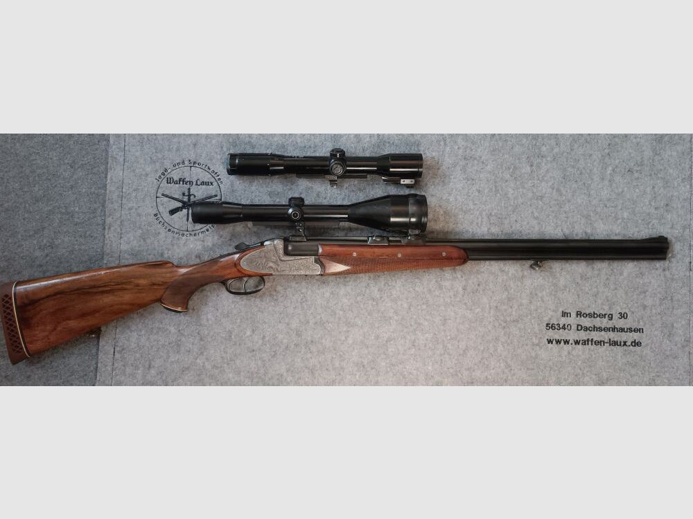 Josef Just Ferlach - Max Ern Leverkusen escopeta de dos cañones con dos visores Hensold + Schmidt Bender