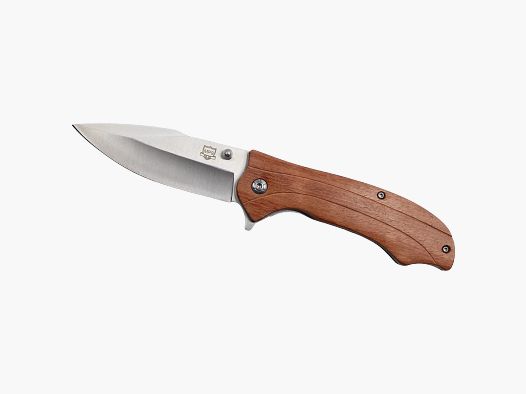 Cuchillo de bolsillo Padauk de una mano plata