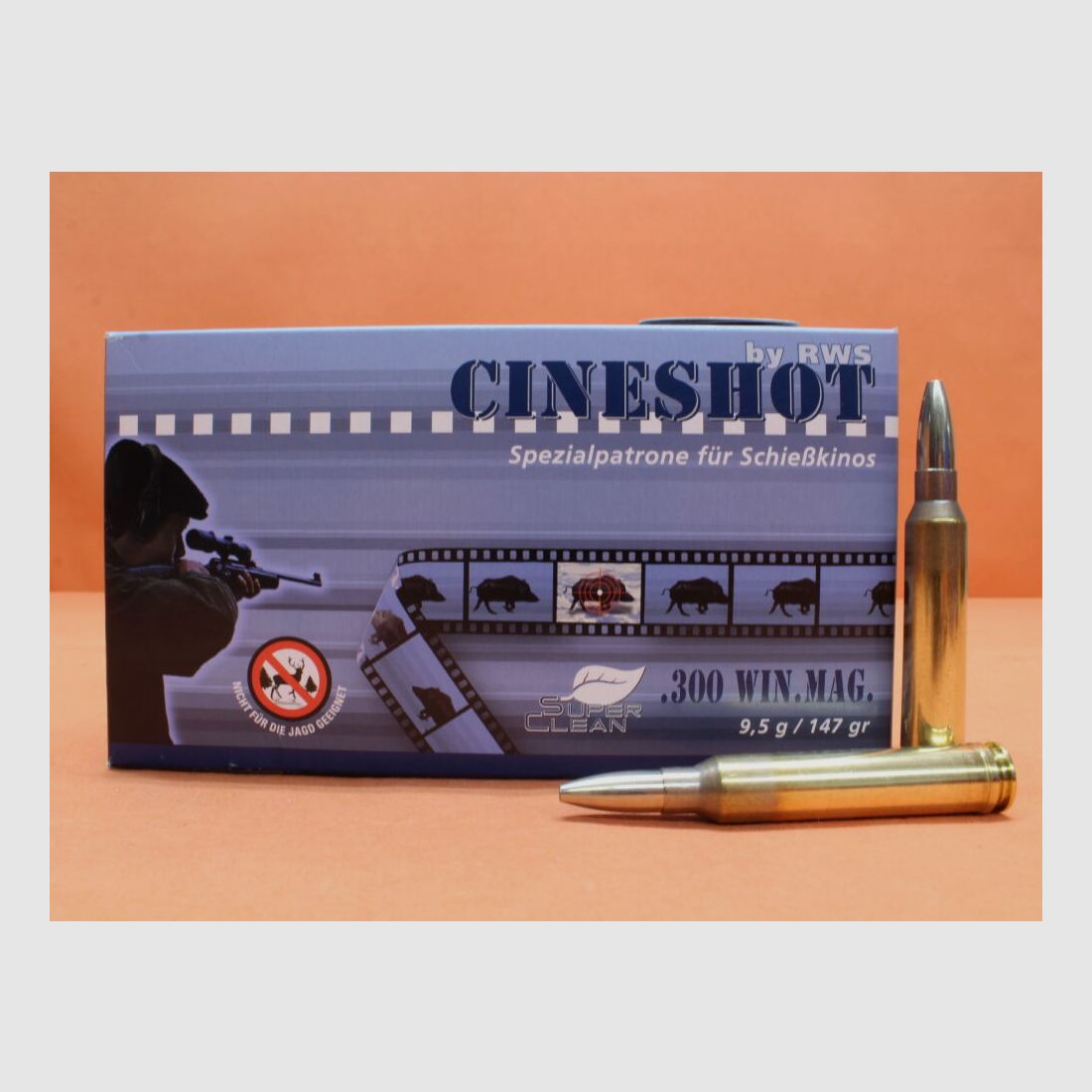 RWS Patrone .300WinMagnum RWS 147grs HP (2317203) VE 20 Patronen (Cineshot Scheibengeschoss)/ 9,5g