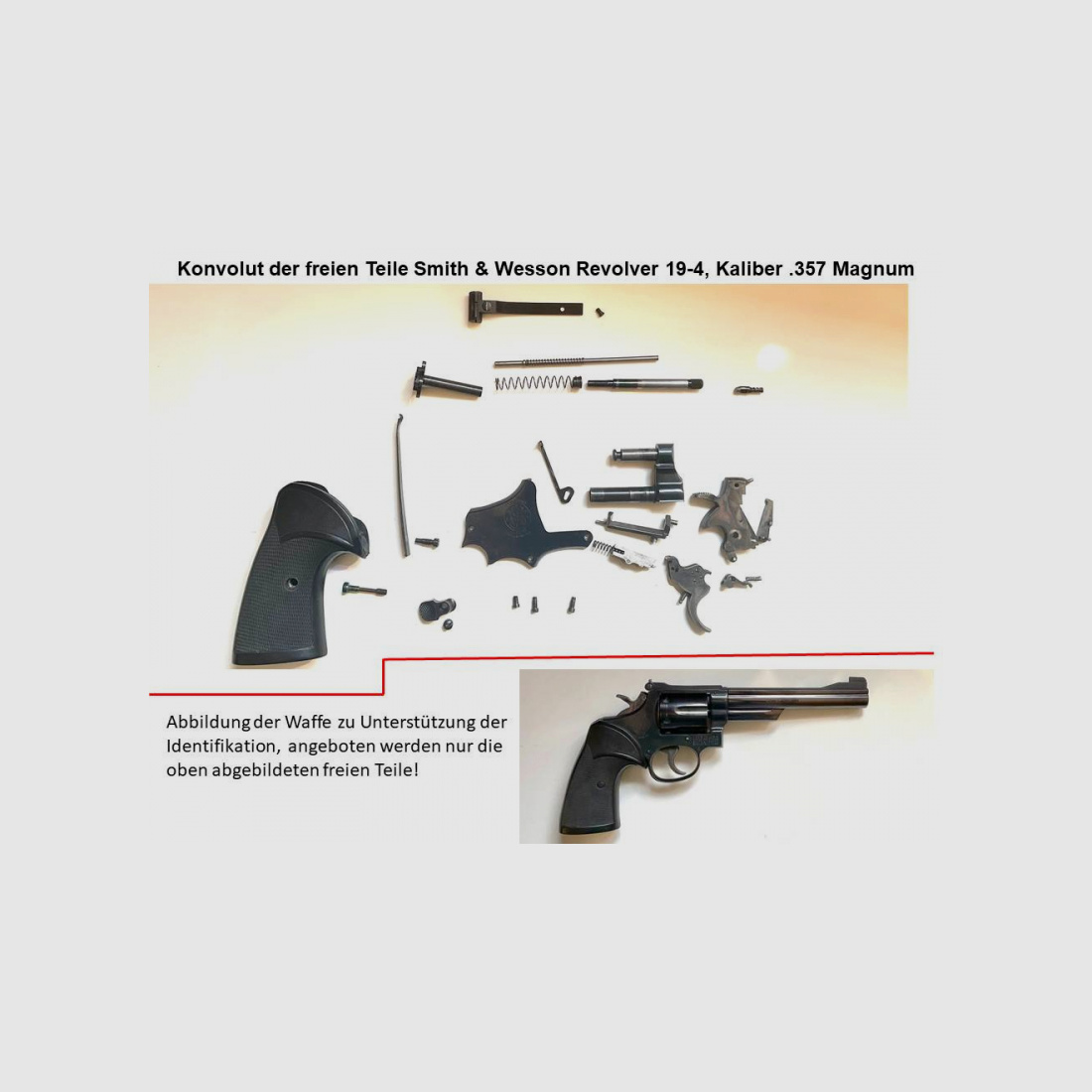 Konvolut freie Teile Revolver S&W 19-4 mit Pachmayr