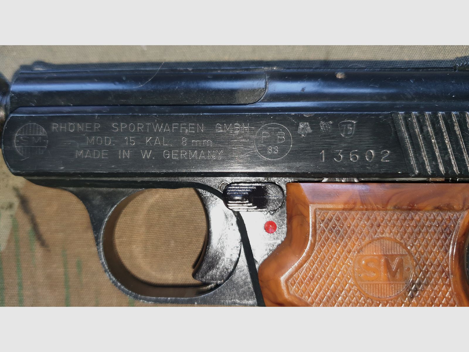  Rhöner SM 15 Kal. 8 mm Knall  erste PTB 83 