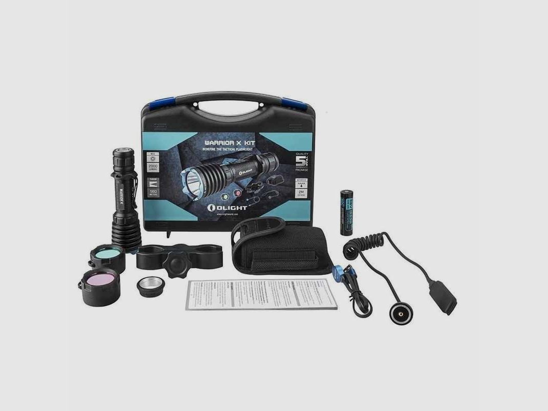 Warrior X 2000 lumen zaklamp kit