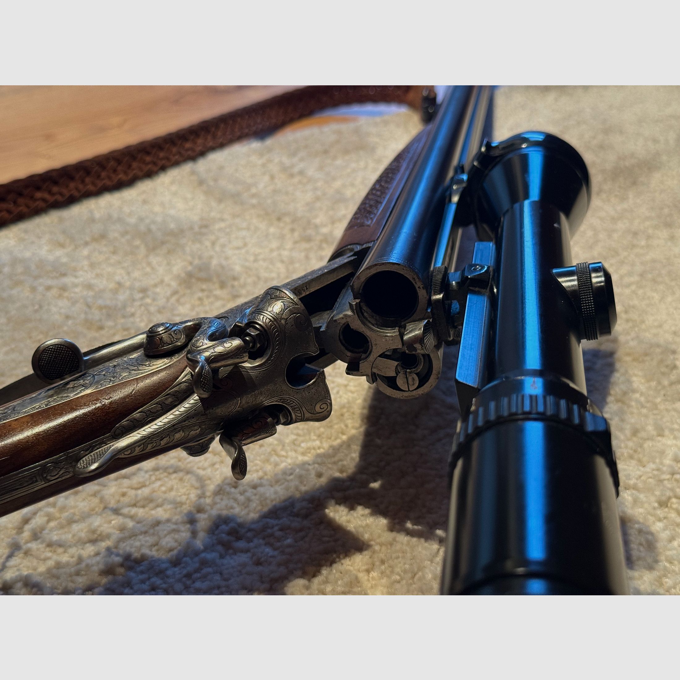 Sauer & Sohn Hahndrilling mit Seitenöffnung und kurzem Einstecklauf  |  KAL .30-30Win  |  16/70 |  .22 Magn. LFB