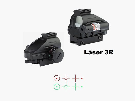 Elektronisches Zielfernrohr Zasdar 1X22x33 mm mit integriertem Laser