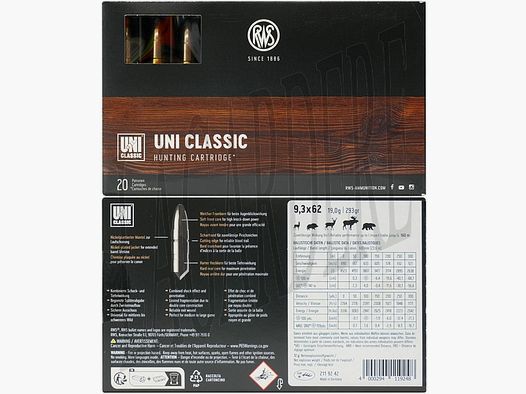 RWS UNI CLASSIC 19,0 G (PATRONE)