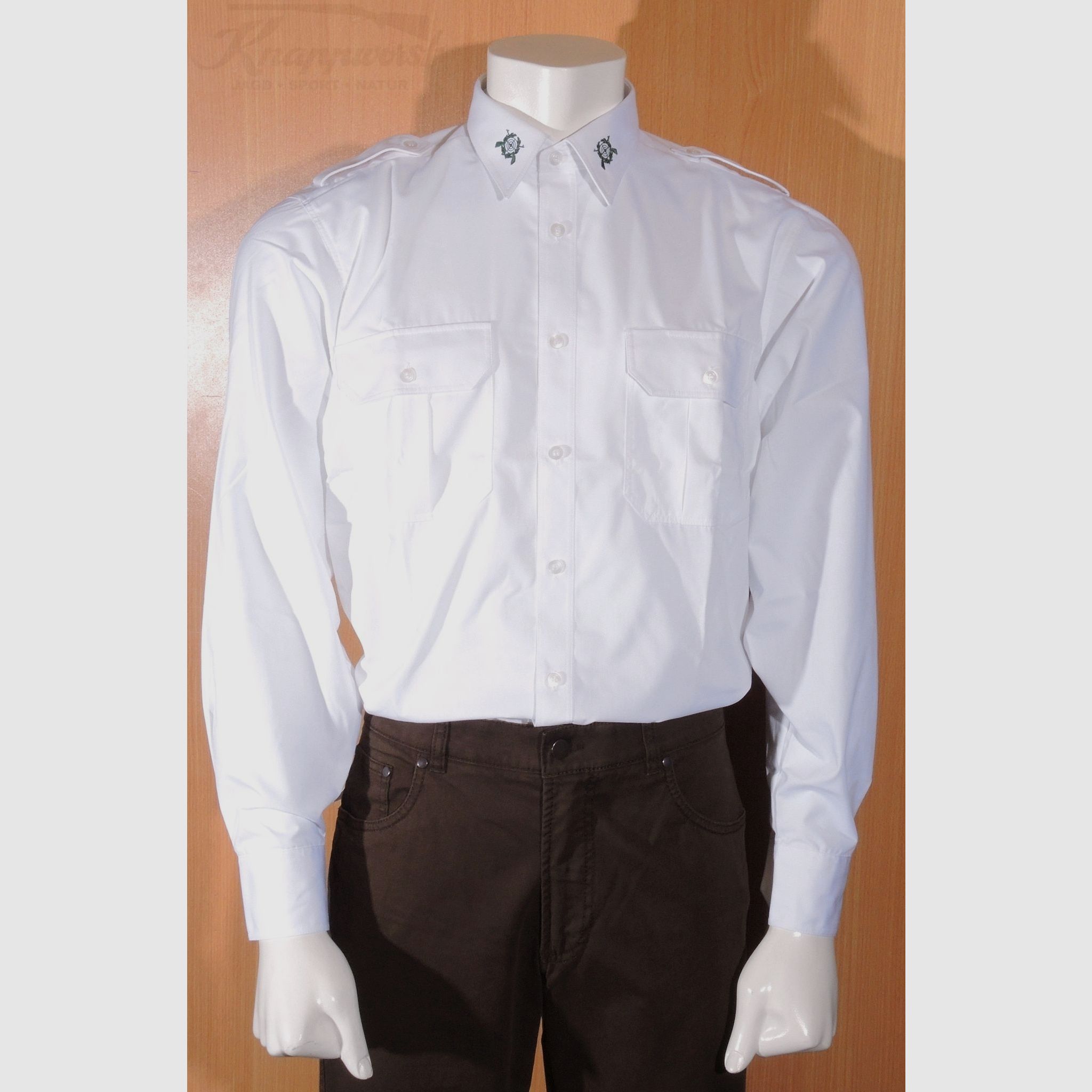 Schützenhemd mit Motiv weiß