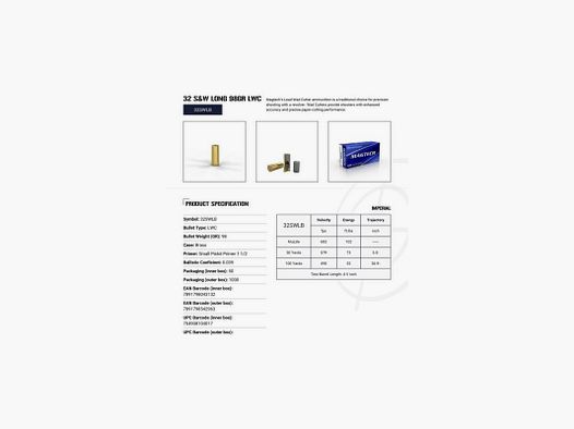 PATRONEN 32 SW LONG MAGTECH 98GR LWC X50