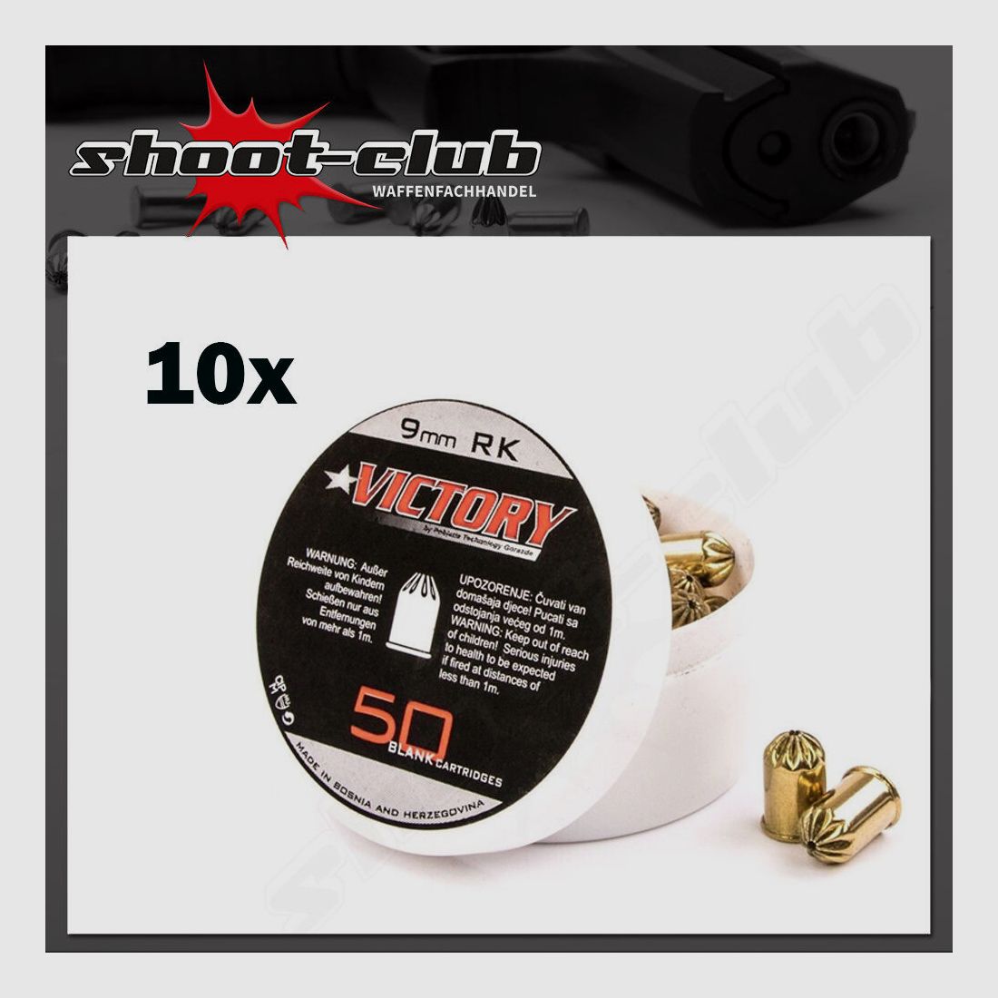 Victory Victory blank cartridges for revolver 9mm R.K. 500 rounds