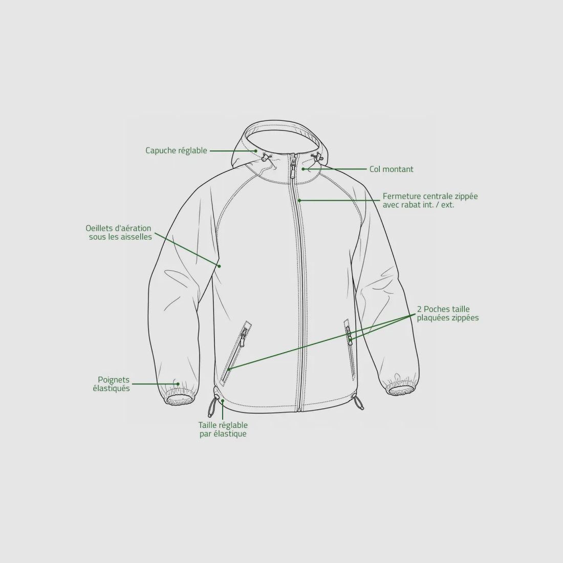 Short waterproof Lightshell jacket in khaki, image 3 of 16