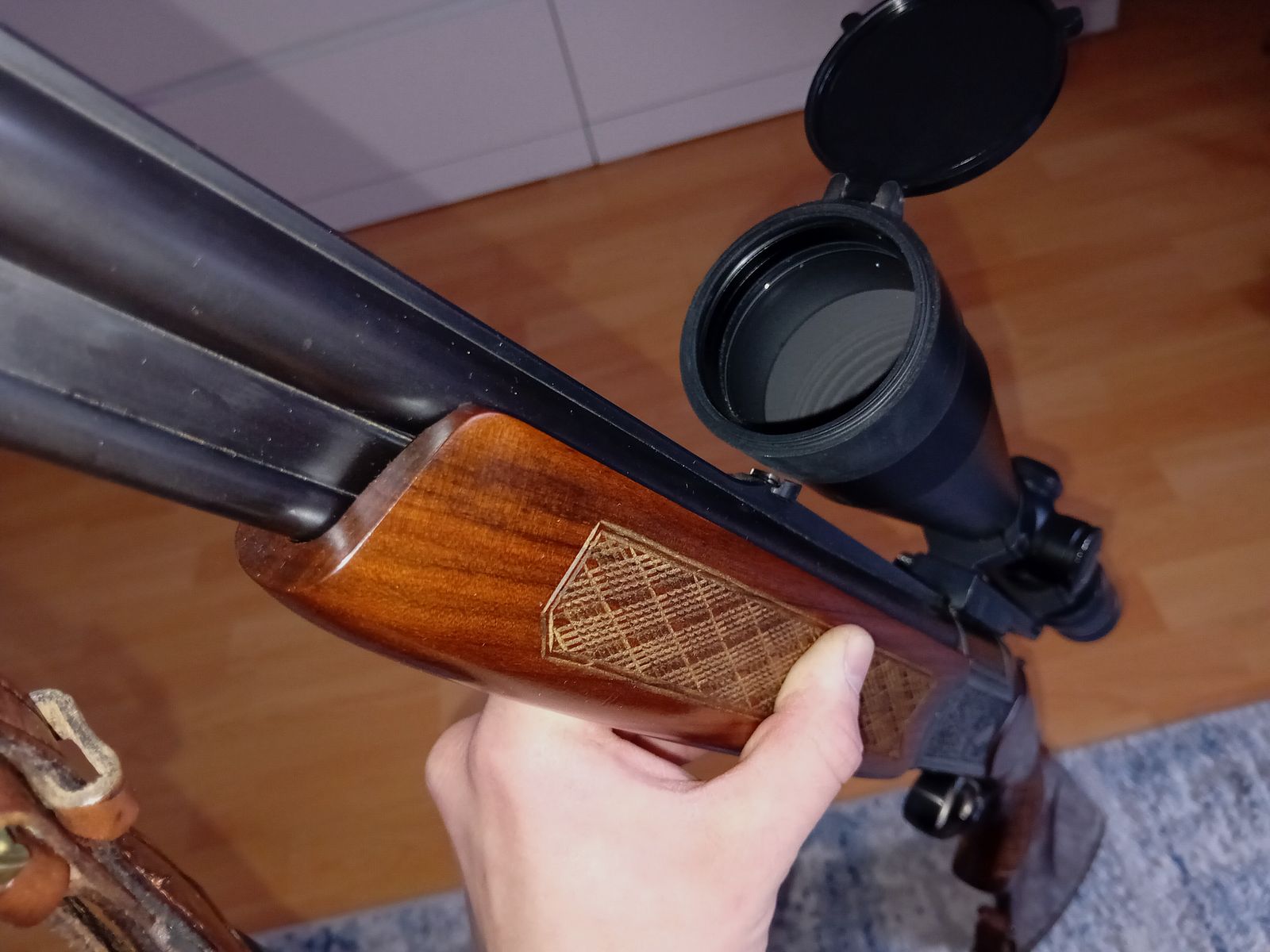 Double-barreled rifle Brünner Mod. 5022 cal 12/70, 7x57R, E-barrel Keppeler cal. 5.6x52R + ZF Frankonia (Docter) 3-12×56 illuminated reticle 4 with dot