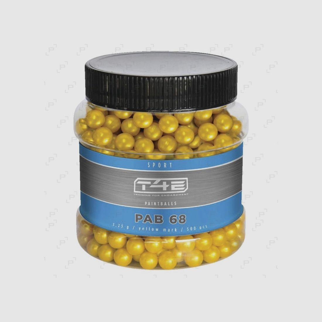 Topf mit 500 biologisch abbaubaren Farbgeschossen T4E SPORT PAB68 GELB Kaliber .68