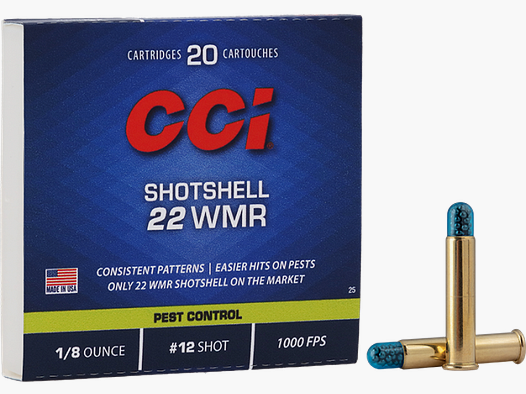 CCI Shotshells No. 25 - 22 WMR - Box of 20