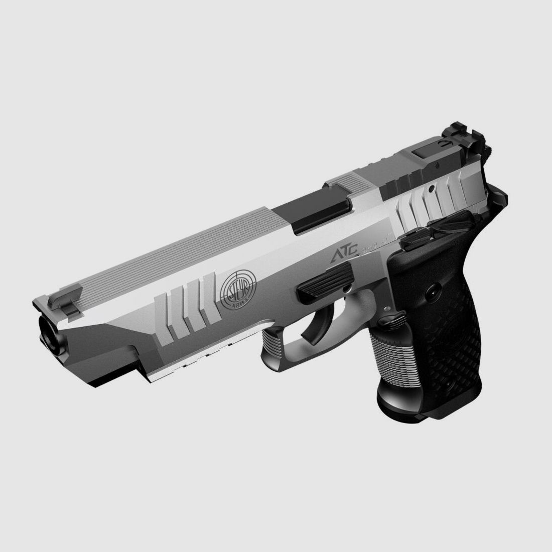 STEYR ATC Base 5" Pistool 9mm Para OR met volledig verstelbare LPA-sportvizier 9mm Luger