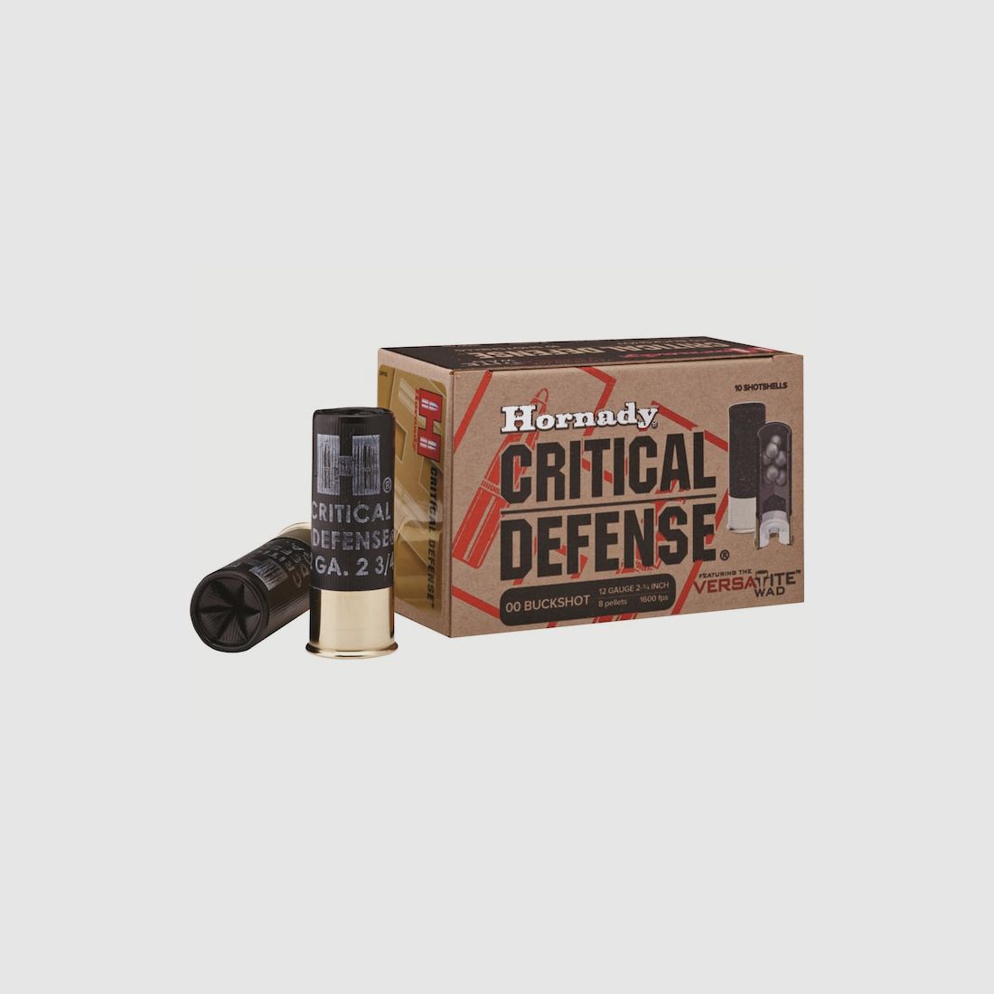 Cartucho de Escopeta Hornady Critical Defense .12/70 28g Buckshot #00 (8,4mm) 10 Cartuchos