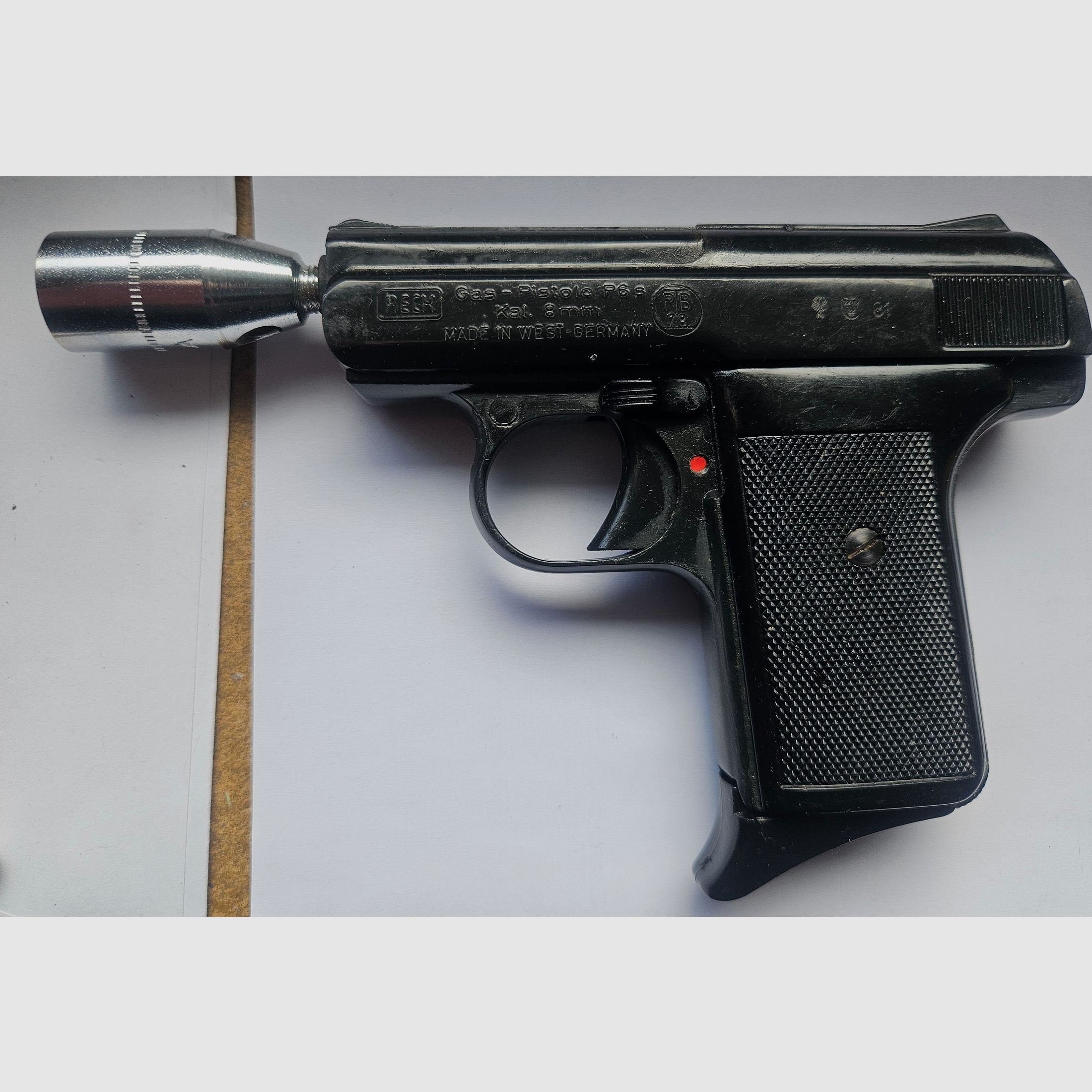 Reck P6S Gaspistole 8mm OVP Sammler Selten