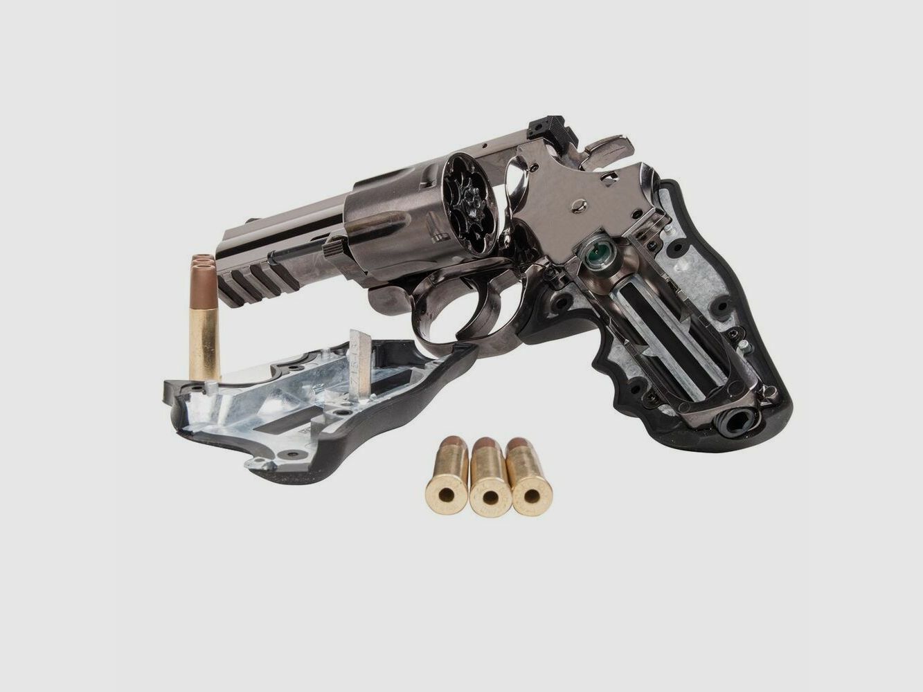 Dan Wesson 715 4" Silver 4.5mm BB Air Pressure Co2