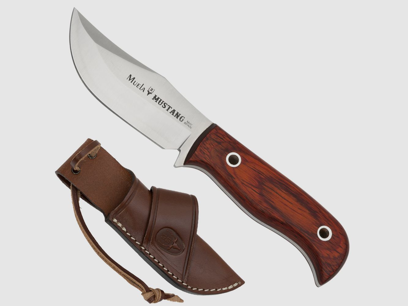 Muela Mustang Skinner Jagdmesser mit hochwertiger Lederscheide