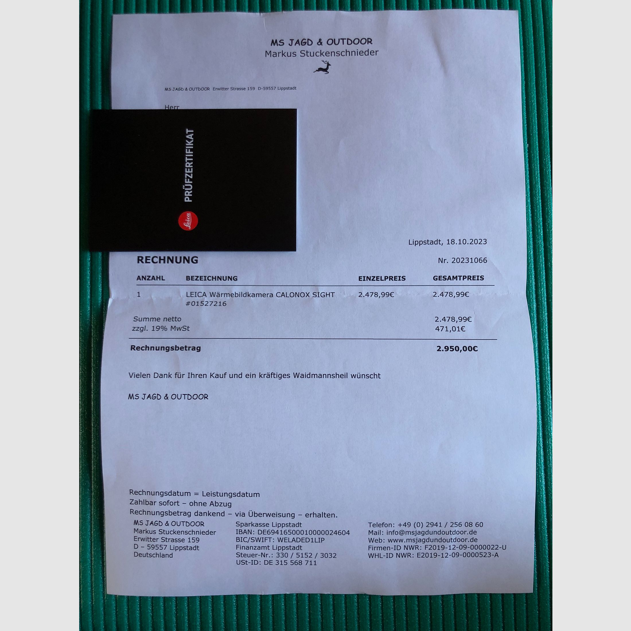 Leica Calonox Sight 50 500 Wärmebildvorsatzgerät