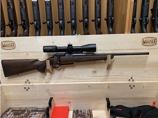 Mauser 25 Pure, with Minox RS-4 2.5-10x50, with rail