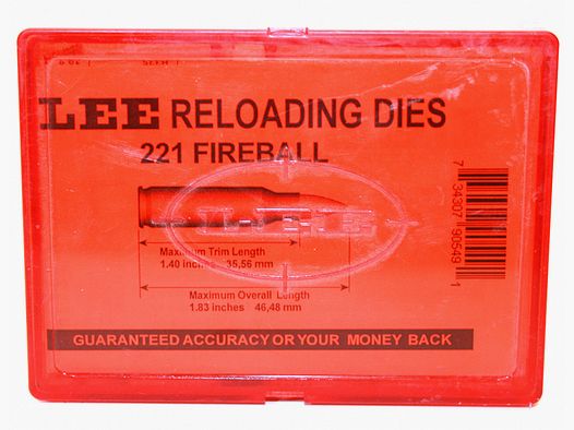 LEE 2-Die-Pacesetter Langwaffen Matrizensatz-SET Full-Length | .221 Fireball #90549 inkl Shellholder