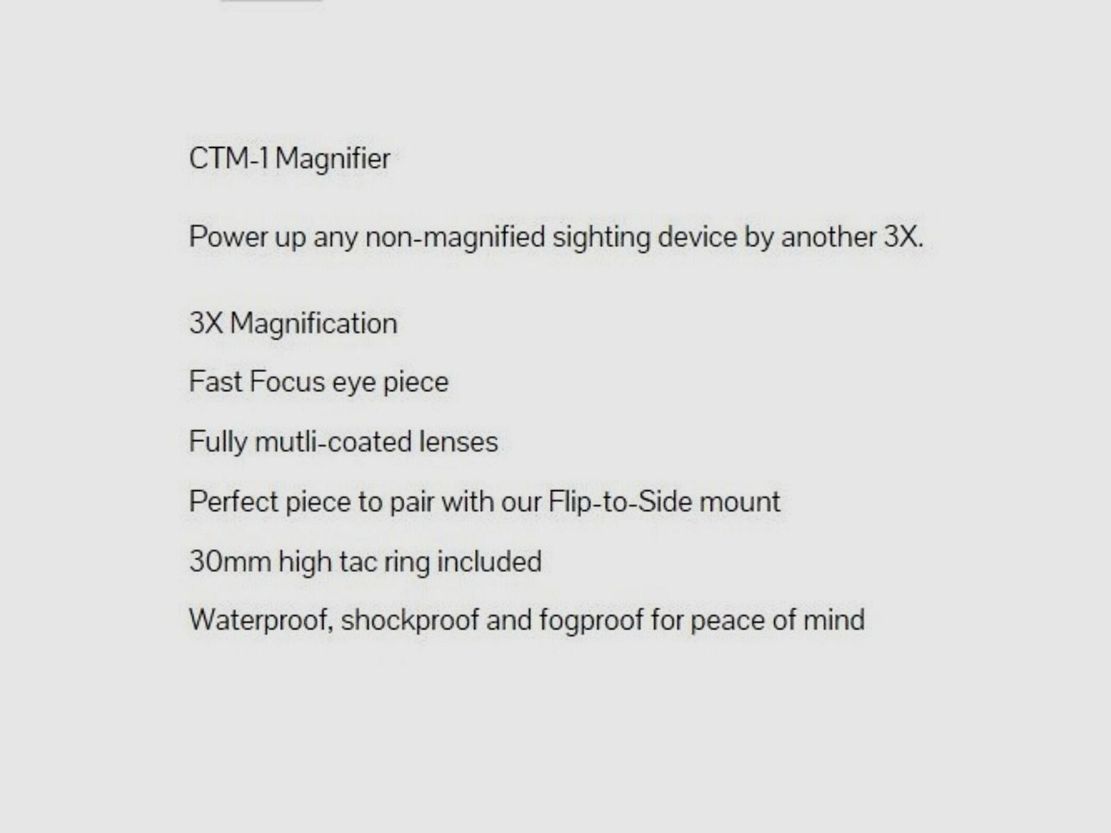 Sun Optics USA Magnifier 3x mit Montagering