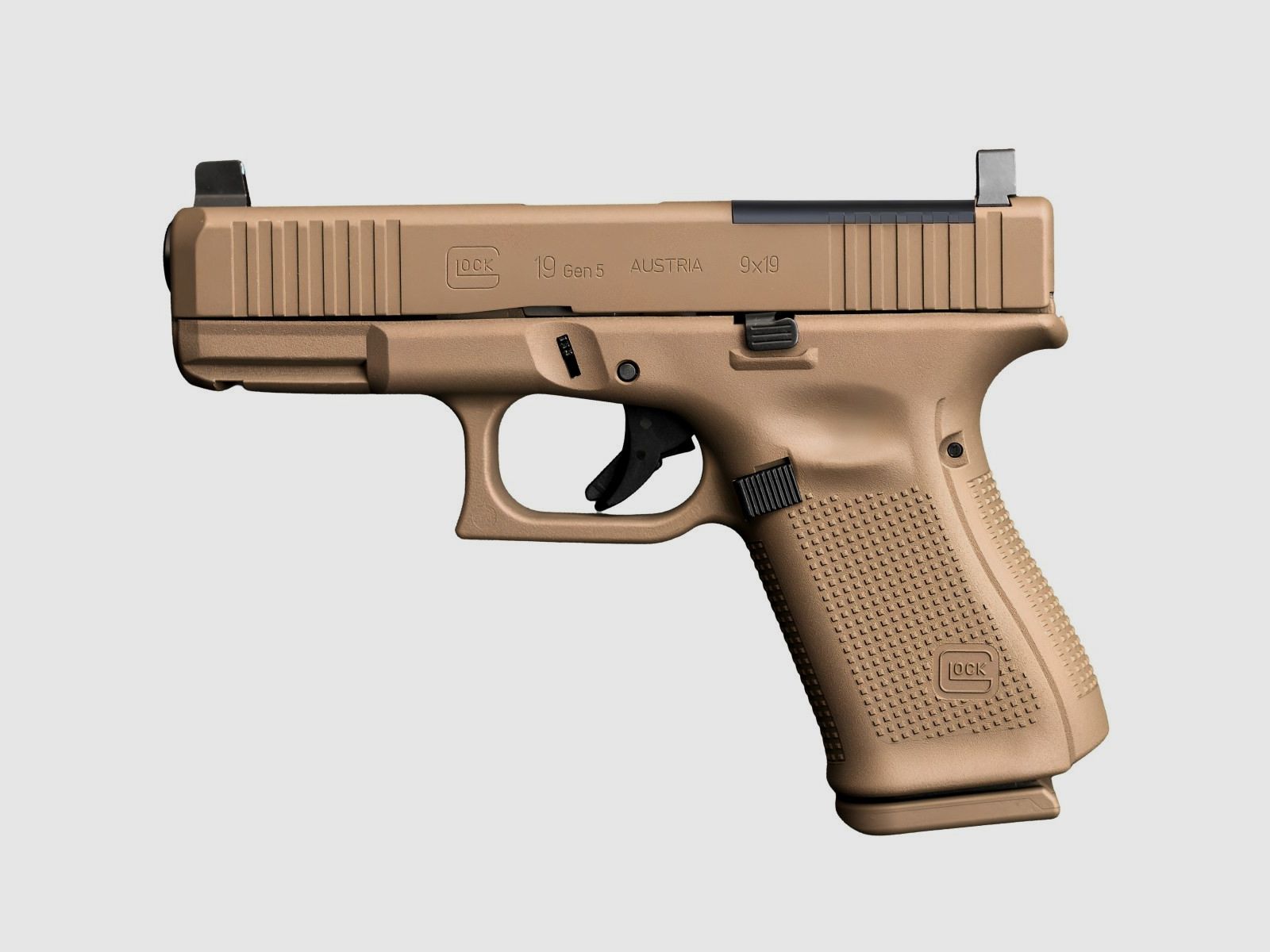 Glock 19 MOS/FS Coyote (Gen. 5) ZUZ (Douane), afbeelding 1 van 5