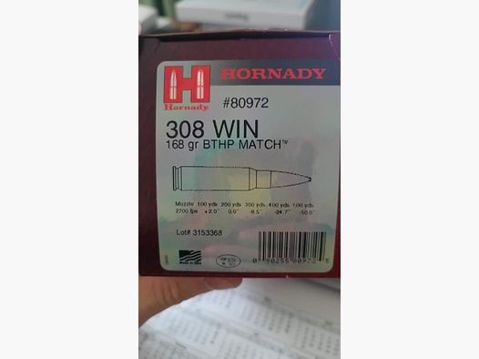 308 WIN BTHP Match a total of about 8000 rounds due to cancellation