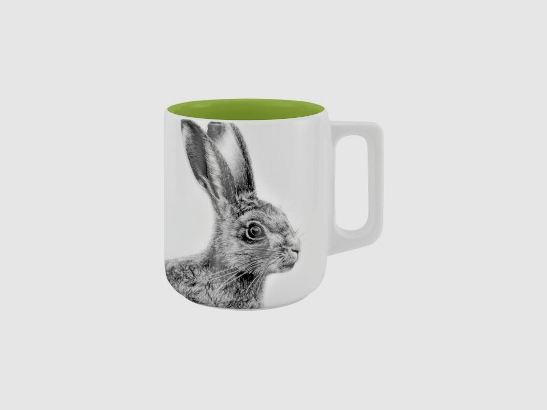 mittelpunkt. Tasse mit Henkel mit Hasenmotiv Das Erste Laub 370ml
