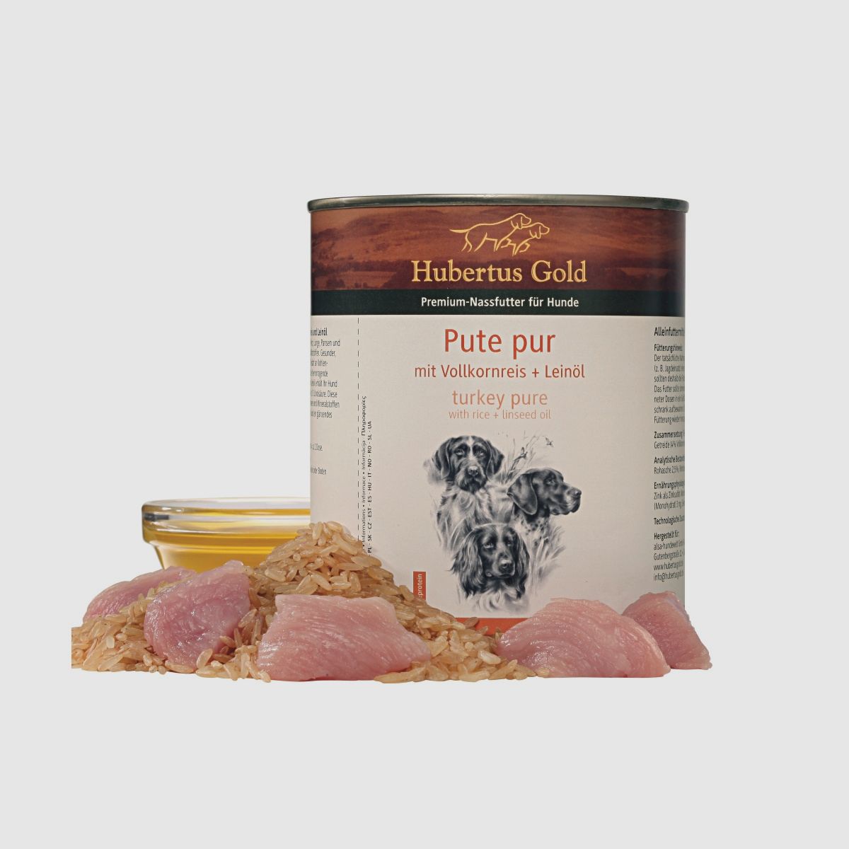 HUBERTUS GOLD Pute pur mit Vollkornreis 800g