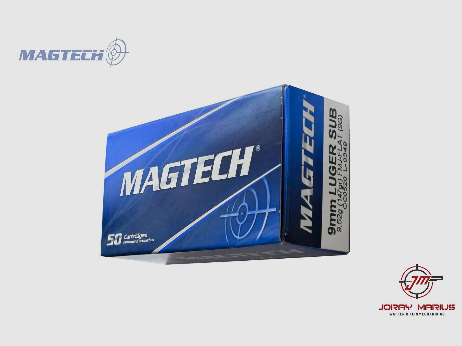 9mm Para Magtech Subsonic 9.52g 147gr FMJ Flat