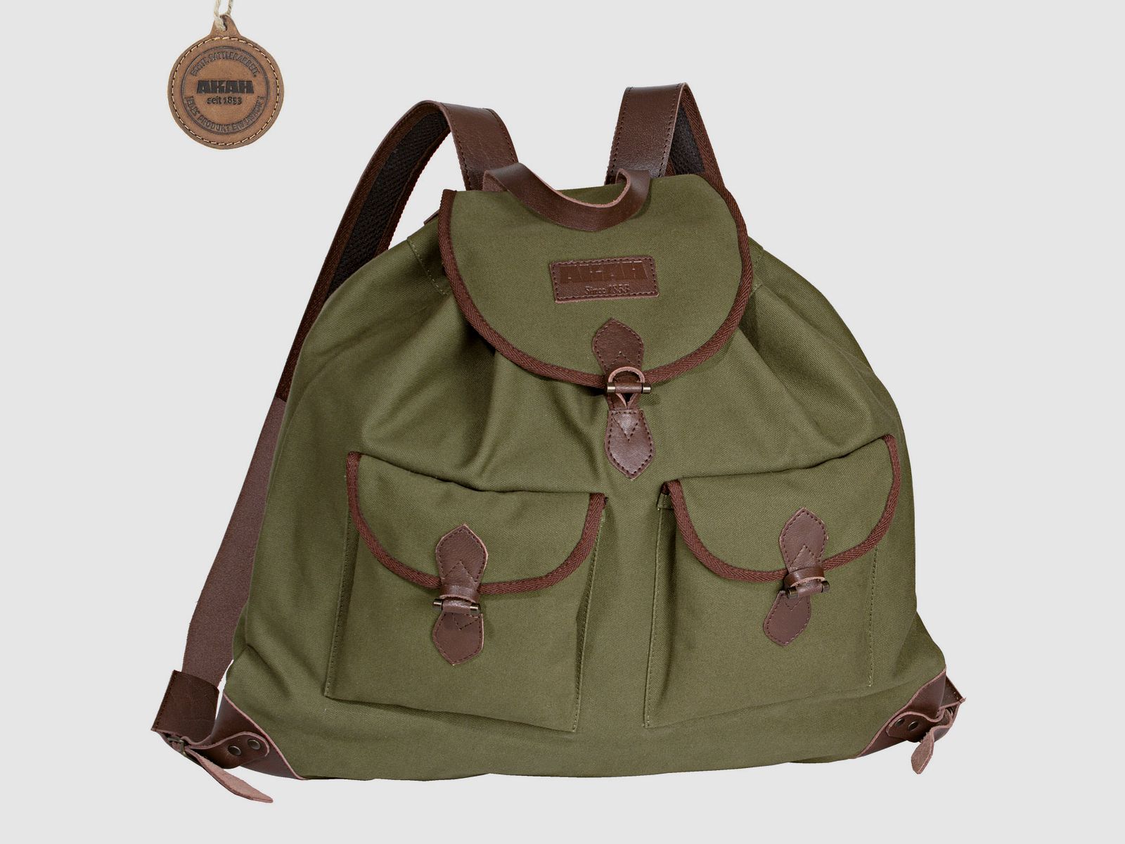 AKAH Canvas Rucksack lautlos