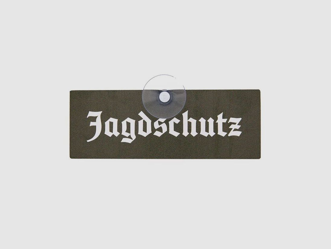 Wilde Hilde Autoschild mit Saugnapf - "Jagdschutz"