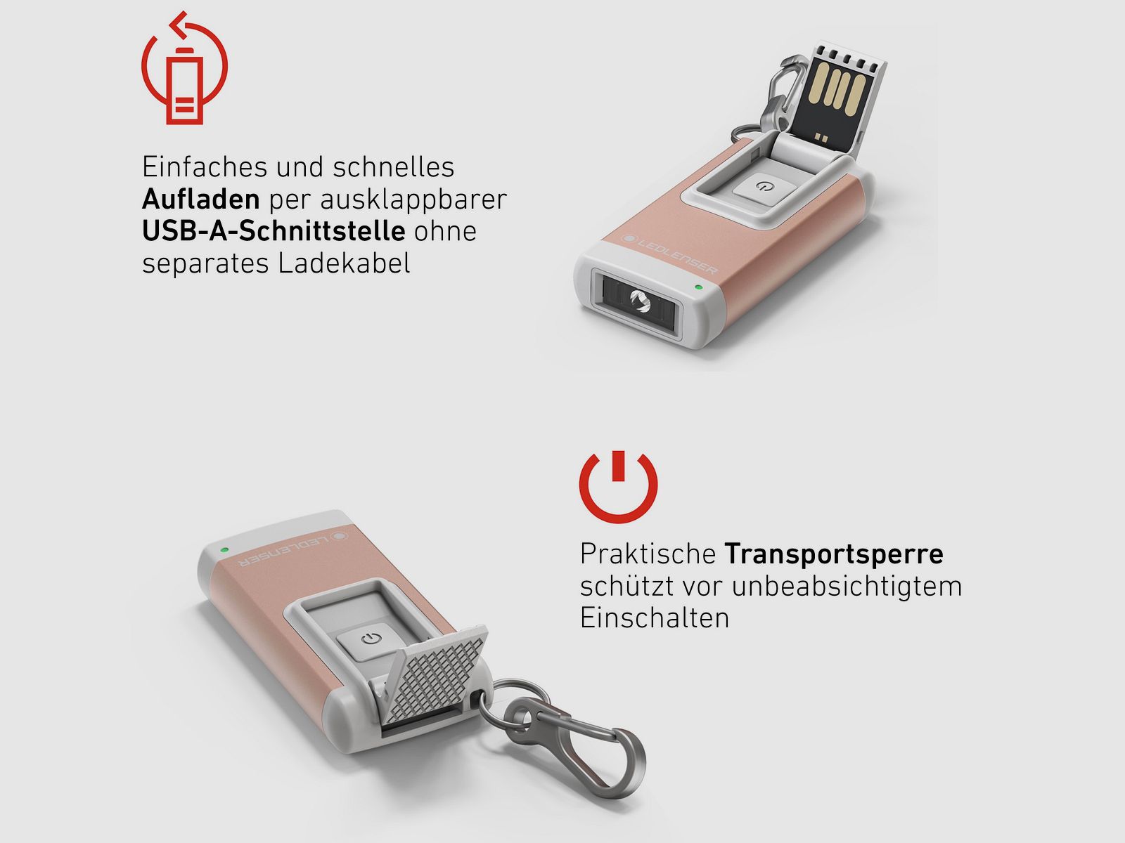 Ledlenser 502575 K4R.2 Schlüsselleuchte 120 Lumen 30 Meter gold