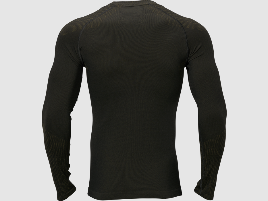 Härkila Base Active camiseta interior de manga larga con cuello redondo, verde oscuro (200104432), imagen 2 de 5
