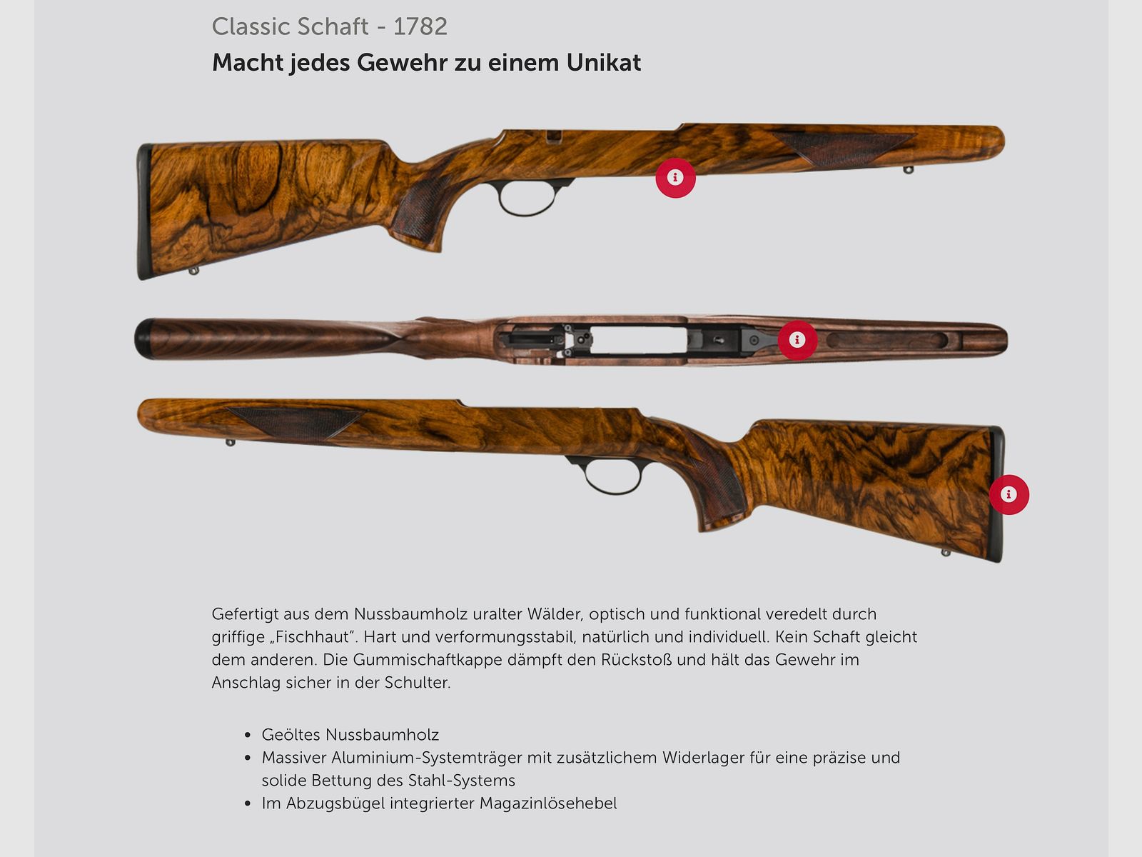 J.G. Aschütz 1782 D G-15x1 Classic Kaliber .243 Win. Repetierbüchse LL 580mm M15x1 Gewinde